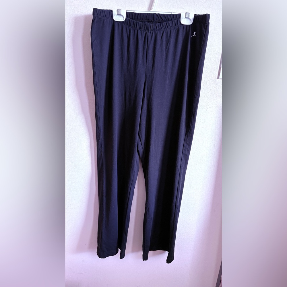 DANSKIN - Black Leggings - Wide Leg - L - Brand New!
